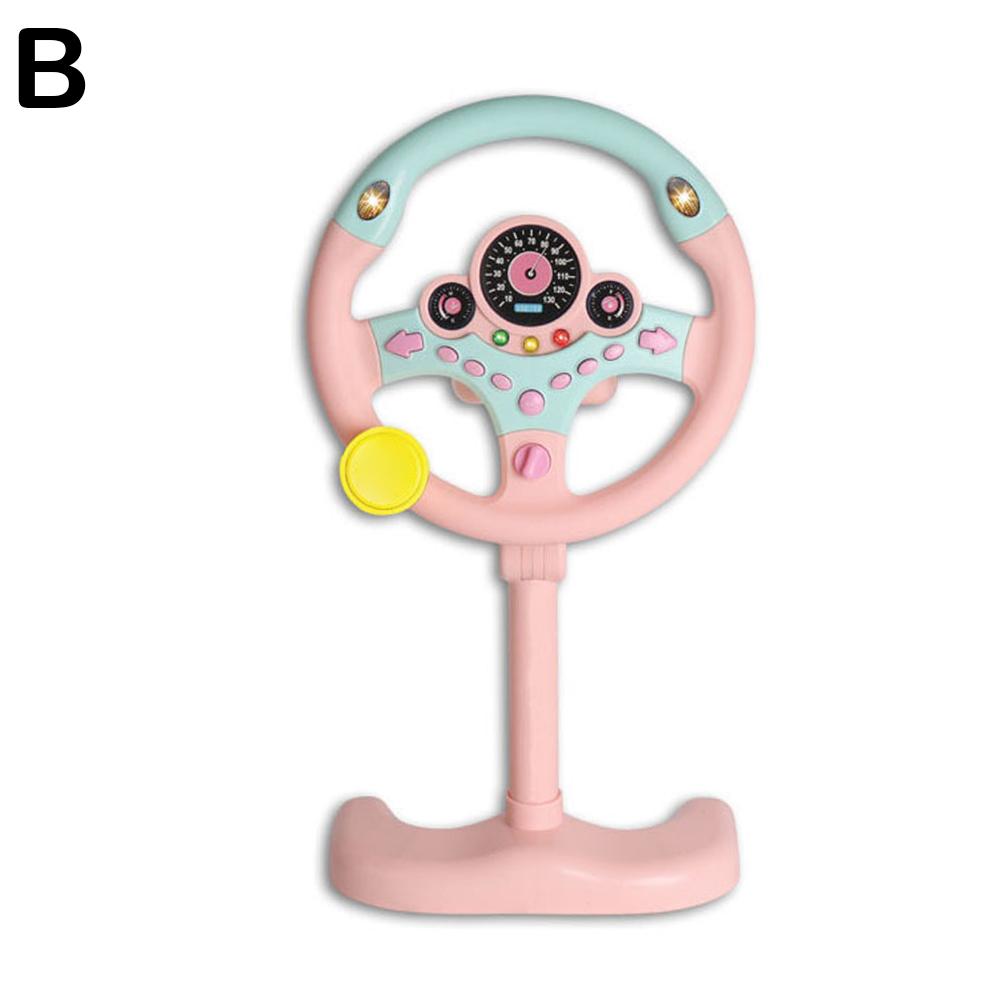 Simulate Driving Car Copilot Steering Wheel Eletric Baby Toys with Sound Kids Musical Educational Stroller Driving Vocal Toys