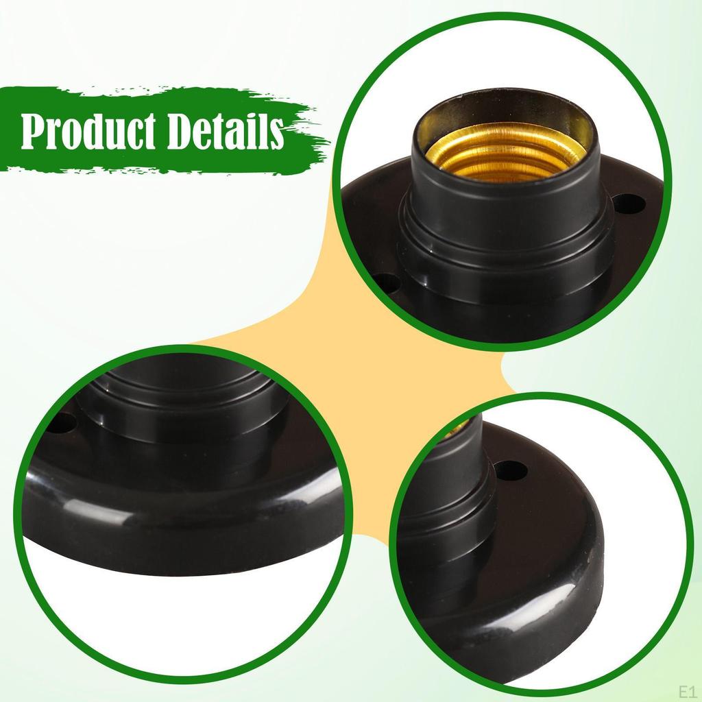Патроны для ламп E27 Основания держателей лампочек Конвертер, Основание E27, Винтовое основание Светодиодная лампа, Стены Потолки