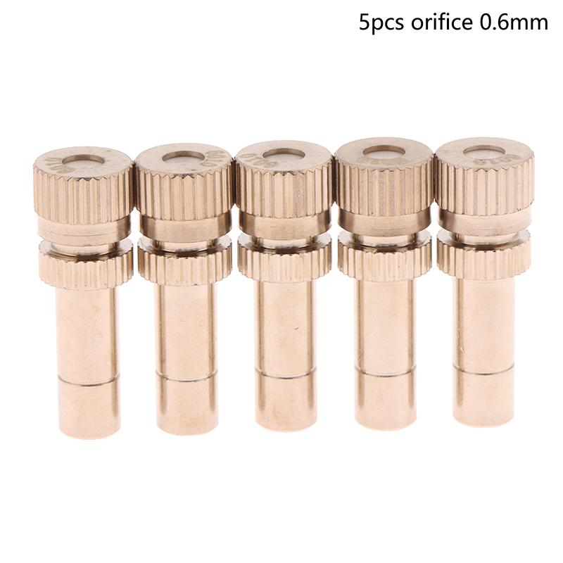 5 шт. 6 мм быстроразъемный распылитель тумана, распыляющая насадка для туманообразования, садовый дождеватель для полива водой, для системы охлаждения туманом