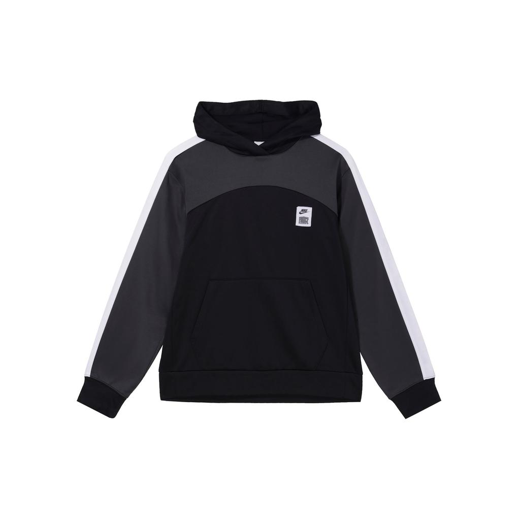 Nike Мужская толстовка с капюшоном и длинным рукавом с принтом логотипа Черная DQ5837-010