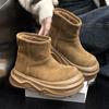 Women Ankle Platform Boots Snow Flats Suede Shoes Winter Short Plush Warm Shoes Casual Chelsea Sport Boots 2024 New Botas Mujer