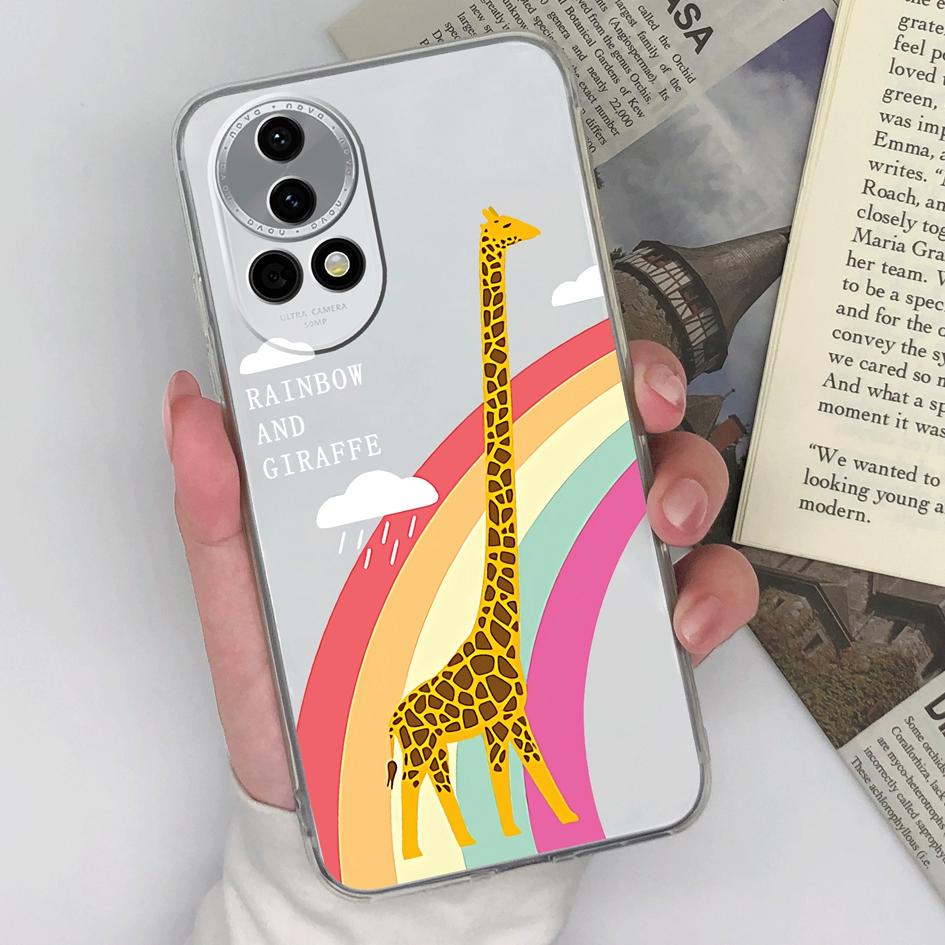 Чехол для телефона для Huawei Nova 12i Y72 12 Pro SE Ultra Pura 70, задняя крышка, силиконовый мягкий чехол из ТПУ, популярный радужный узор, прозрачный чехол с защитой от падения для Huawei