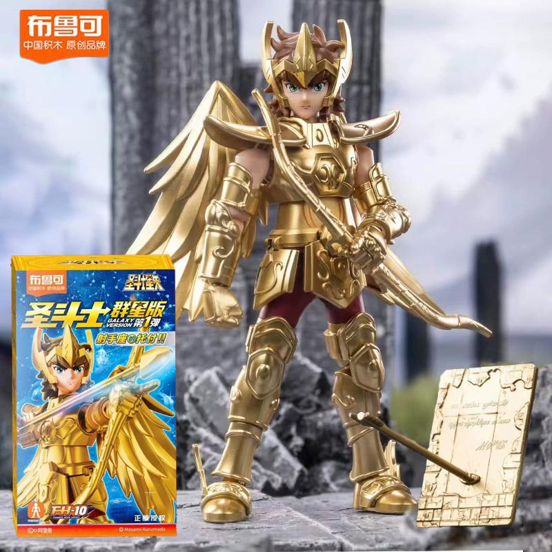 1/9Pcs Original Gold Saint Seiya Action Figure Sagittarius Aiolos Shura Seiya Phoenix Ikki Shun Assembly Figure Children Gift