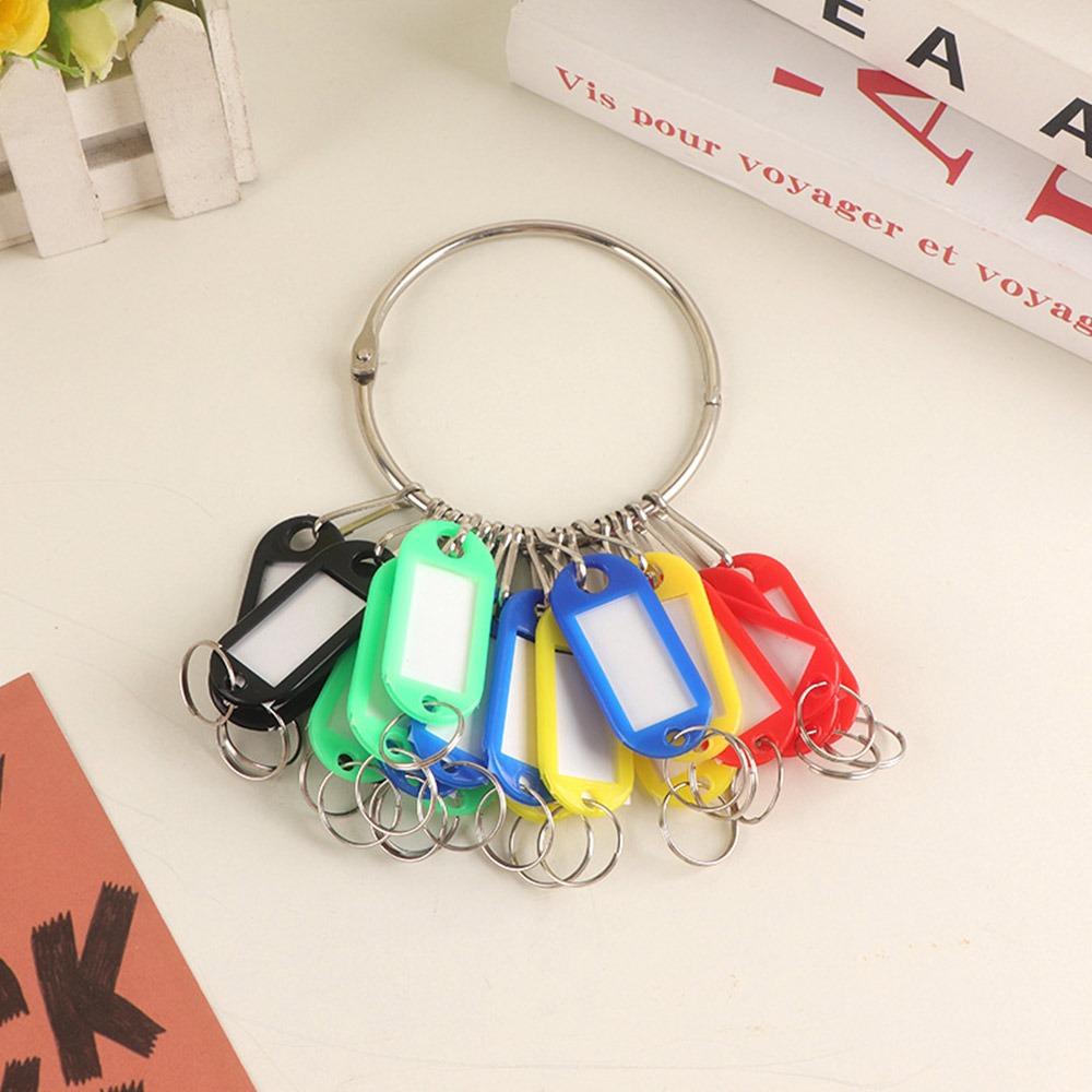 Plastic Key Tags Transparent Window Key Chains New Key Storage Ring  Key Classification