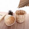 Мини Плетеная Портативная Корзина-Органайзер для Мелочей Ручной Работы Маленькая Корзина для Хранения Корзина Корзина для Фруктов Ящик для Растений