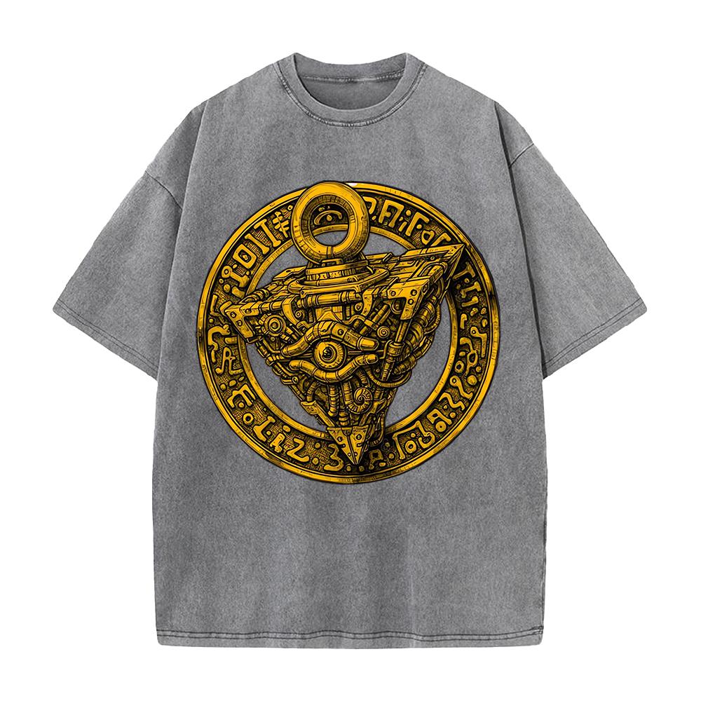 Gothic Yk YuGiOh Graphic Tshirt Anime Washed Oversized T Shirt Mens Clothing Summer High Quality Pure Cotton Tees Tops