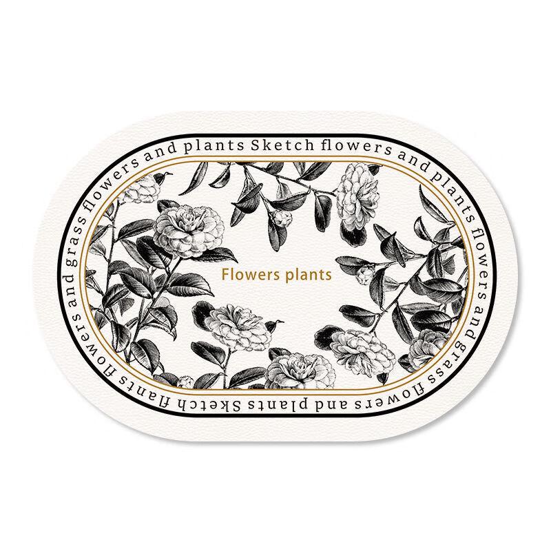 Changbaosen French Black & White Leather Placemats (5-Pack)