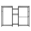 Clothing Garment Rack, Heavy Duty Closet Wardrobe, 7 Adjustable Tiers Clothes Racks with Steel Frame, 385.5 kg Load Capacity Clothes Rack with 4