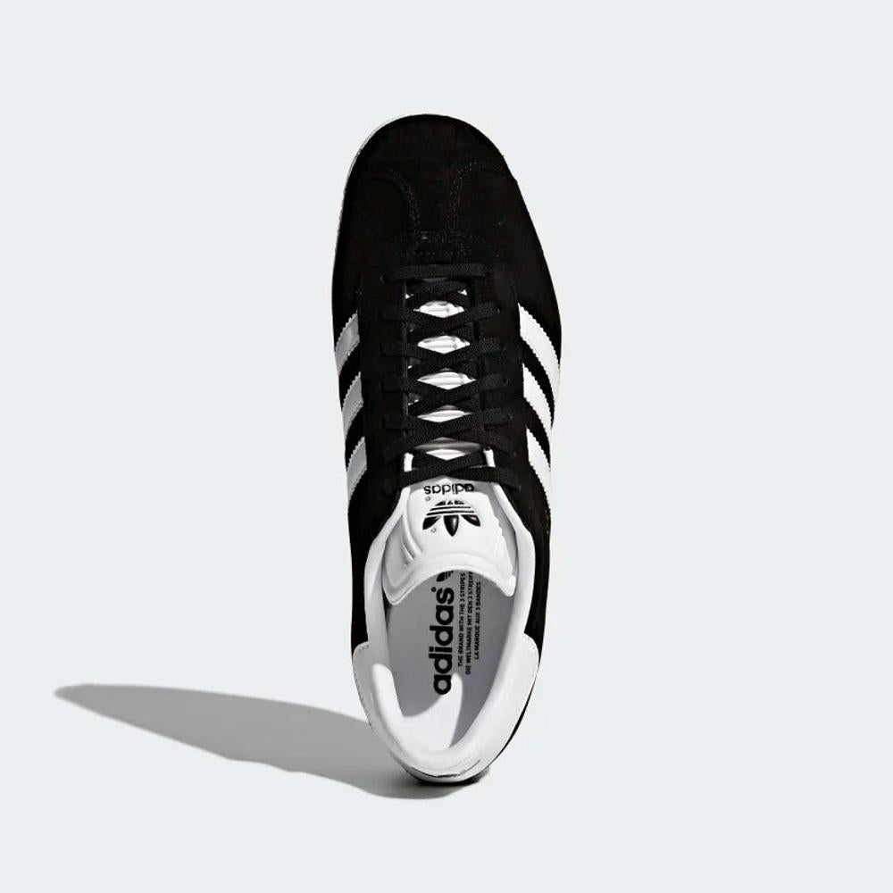 Adidas gazelle sneakers nubuck Black/White/Gold Metallic