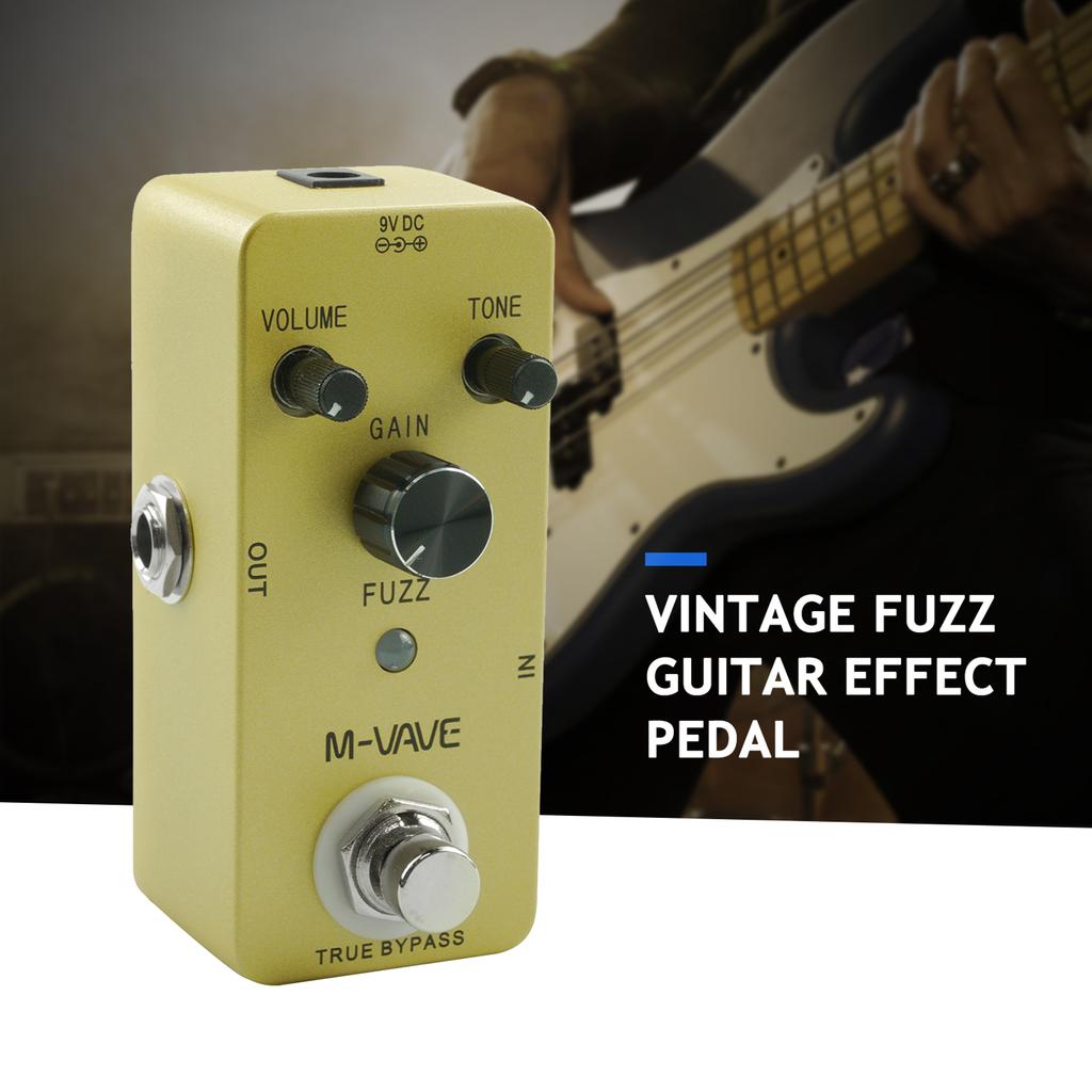 M-VAVE FUZZ Vintage Fuzz Guitar Effect Pedal Zinc Alloy Shell True Bypass