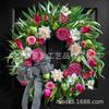 Valentines Day Artificial Flower Wreath Hanging Decor Home Window Door Party Decoration