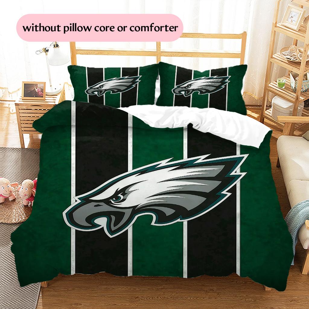 Philadelphia Eagles2 Pattern Bedding Quilt Set Home Decoration Gift (1 * duvet cover + 2 * pillowcase without core)