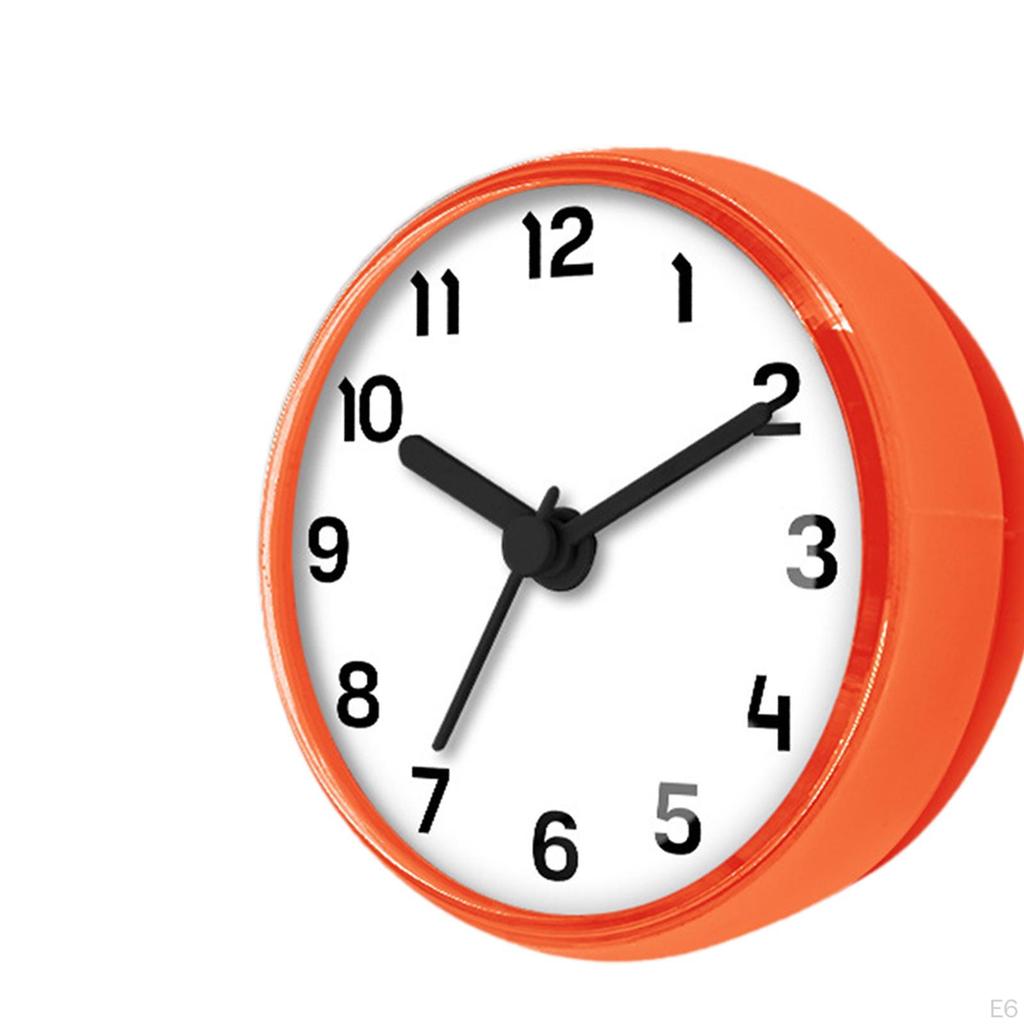 Compact And Waterproof Digital Wall Clock with Easy-to-attach Suction Cup Silent Battery, Made
