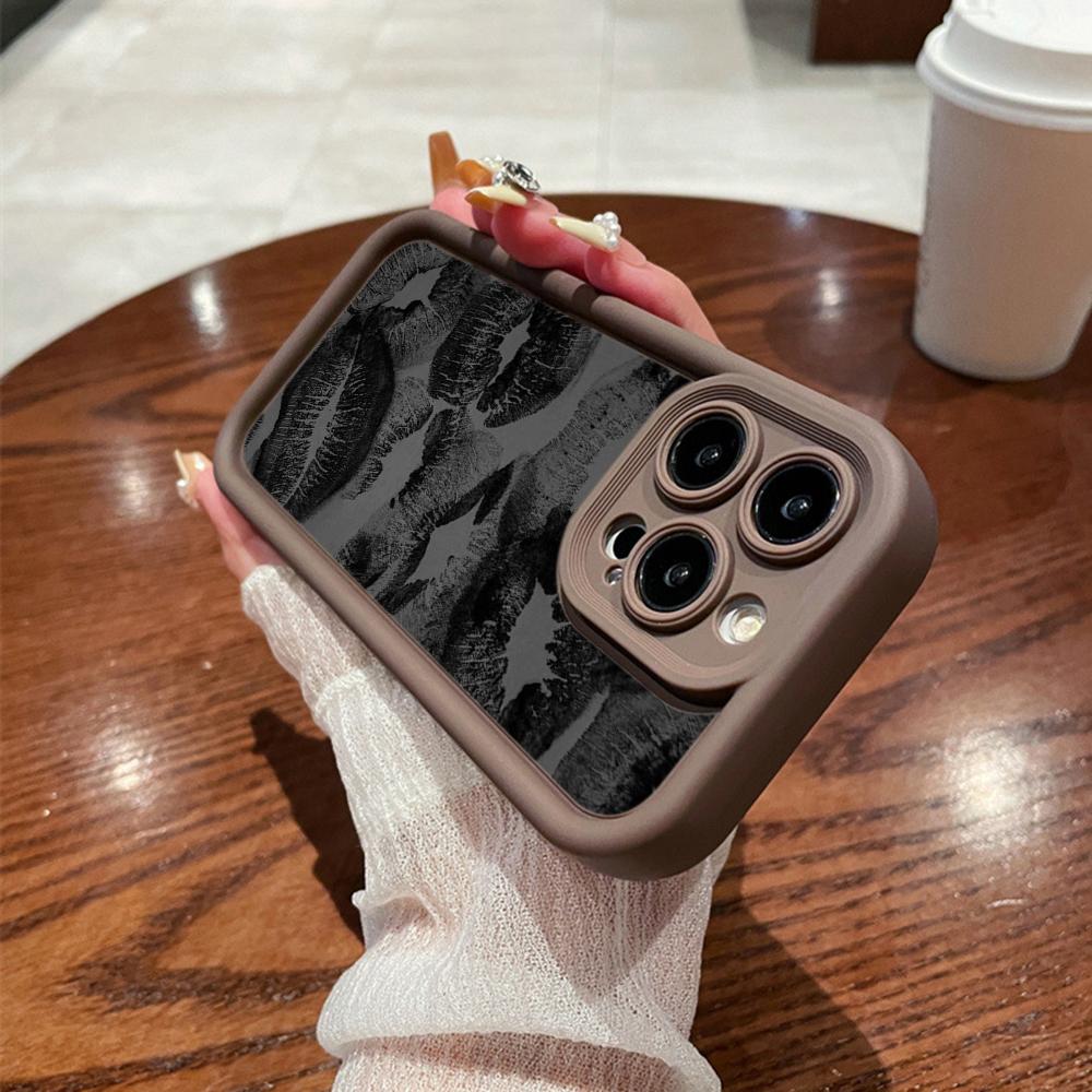 LZ22 Lips Kiss Digital Design силиконовый чехол для телефона Samsung A15 A35 S24 S23 Ultra S22 S21 Plus S20 A05 A06 A54 A55 A53 A14 M15 противоударный задний чехол