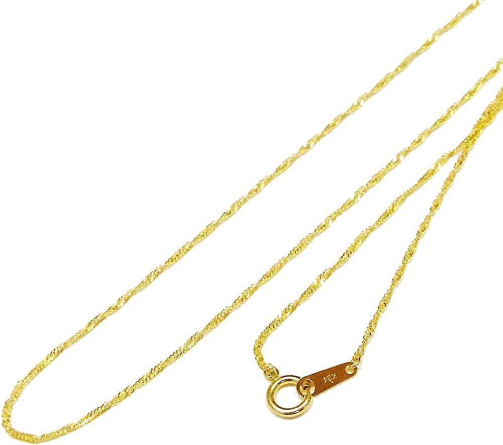 И я ювелирные изделия ожерелье из чистого золота с винтовой цепочкой [You box] 42-50 см (50см винт)