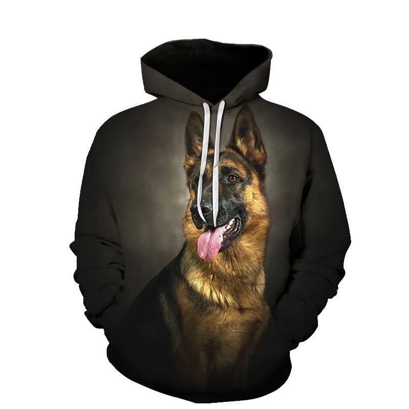 German Shepherd Dog Men 3D Print Fashion Popular Sweatshirt Spring Autumn Men's And Women's Pullover Street Harajuku Hoodies