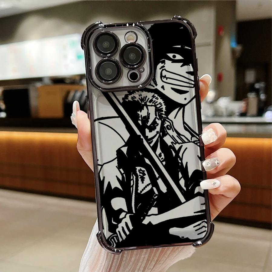 Чехол для iPhone 16 15 16Plus XS MAX 13 15Pro Max 11Pro XR 12 14 Pro 11 Аниме One Piece Прозрачный чехол