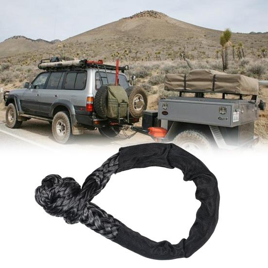 Synthetic Soft Shackle 56000 Lbs Breaking Strength 22" Length Shackle Rope Heavy Duty Tow Shackle for Off-Road Truck SUV