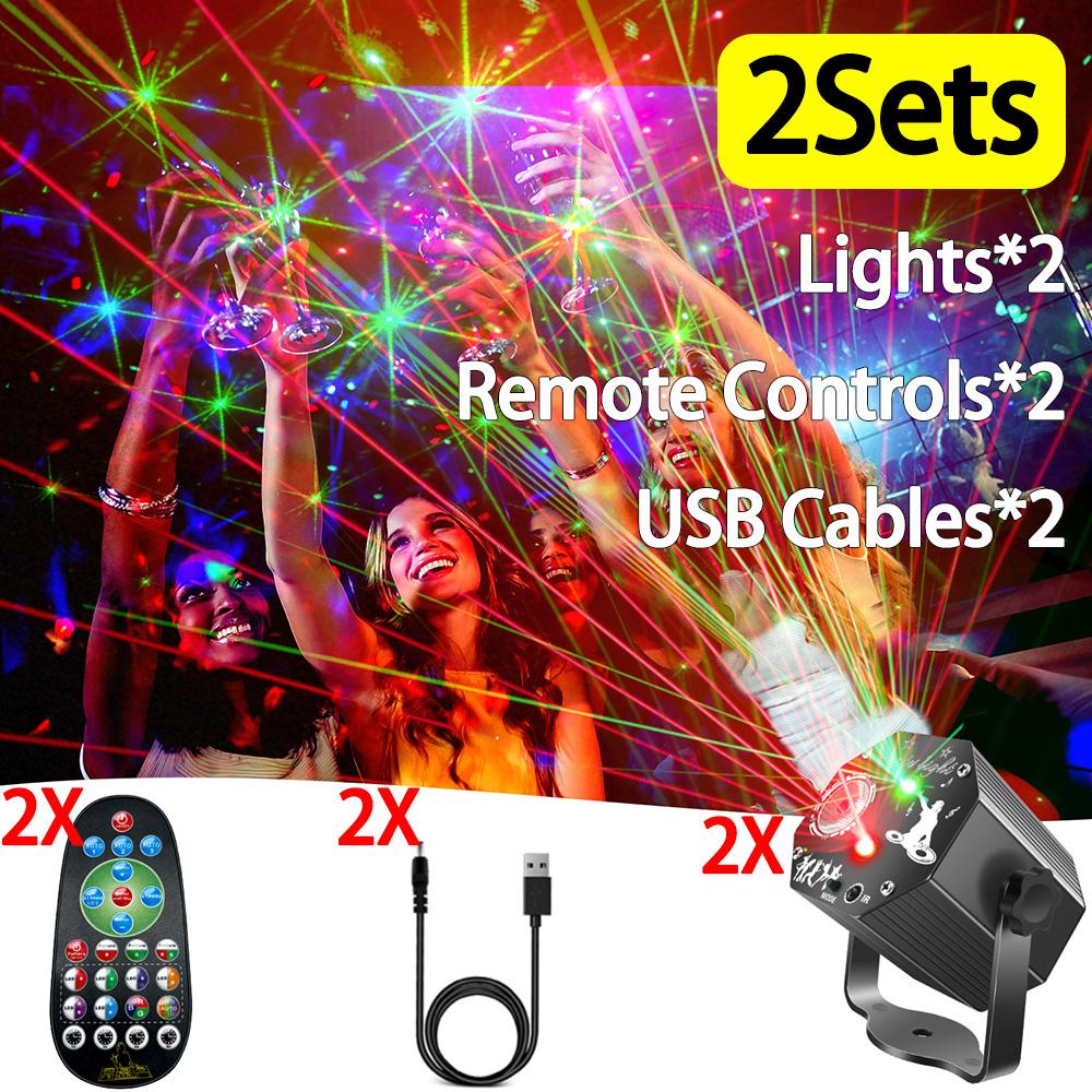 НОВЫЙ 2В1 Сценический DJ Вечеринка Лазерный проектор Диско Регби USB Красный Зеленый Синий Стробоскопы Клуб Дом Праздничные Рождественские огни