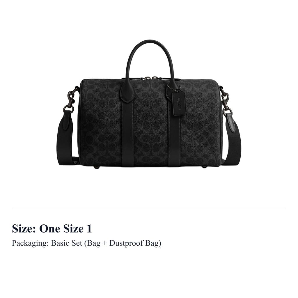 COACH Artificial Leather Bowling Bag, Shoulder Bag, Crossbody Bag, Handbag Large Women's Black CCD92-OY2