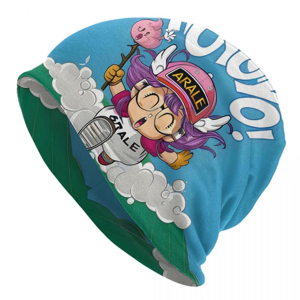 Unisex Bonnet Winter Warm Knit Hat Arale Norimaki Dr Slump Street Beanies Caps Adult Anime Cartoon Beanie Hats Outdoor Ski Cap