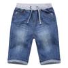 Summer Boys' Jean Shorts  Printing Embroidery Lattice Kids Denim Shorts for Teen Boys