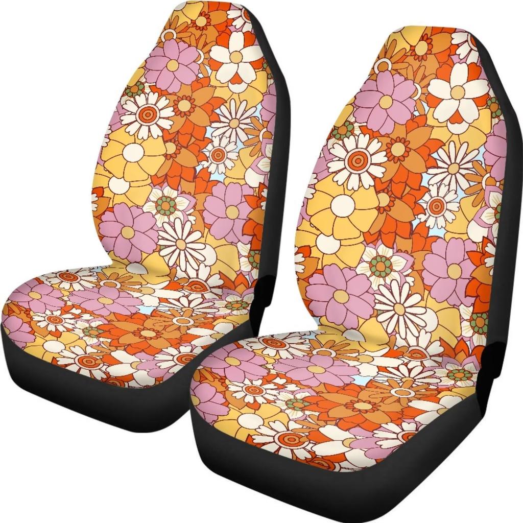 Printed Polynesian Totem Turtle Car Seat Cover, Universal Anti-Soiling Seat Cover