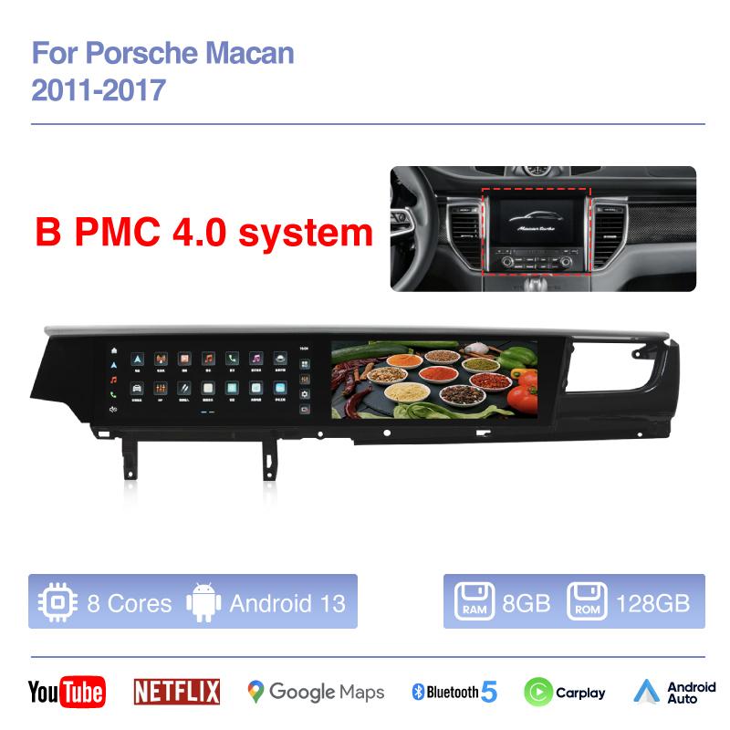 12.3Inch Dual screen Android 13 For Porsche Macan 2011-2017 Car Multimedia Video Player GPS Navigation Radio Carplay 4G Auto 360