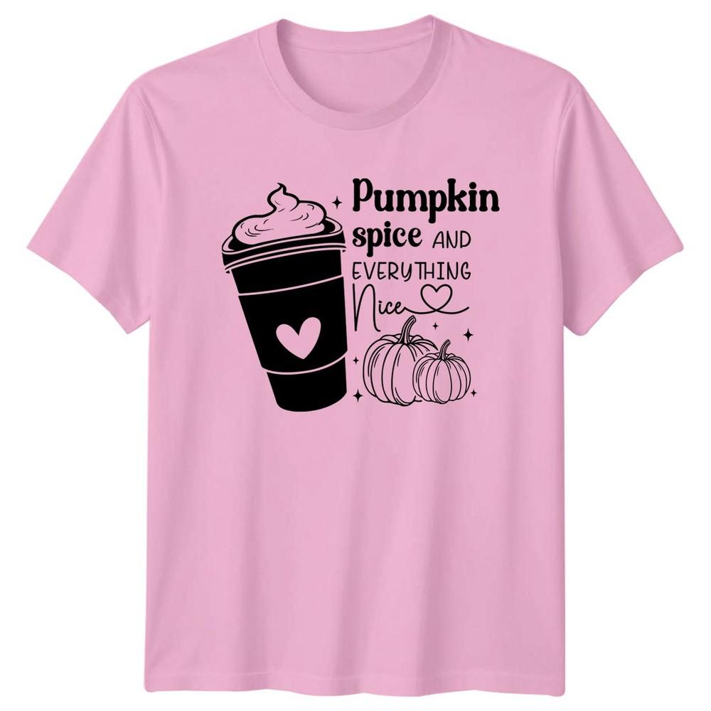 Pumpkin Spice And Everything Nice Unisexs TShirt Coffee Halloween Gift For Her