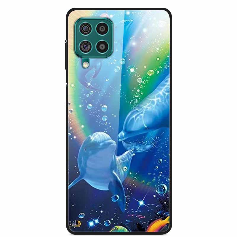 Для Samsung M32 Чехол Закаленное Стекло Жесткая Задняя Крышка Чехол Для Samsung Galaxy A12 A22 M32 Чехол Для Телефона Cover M 32 A 22 Funda Coque