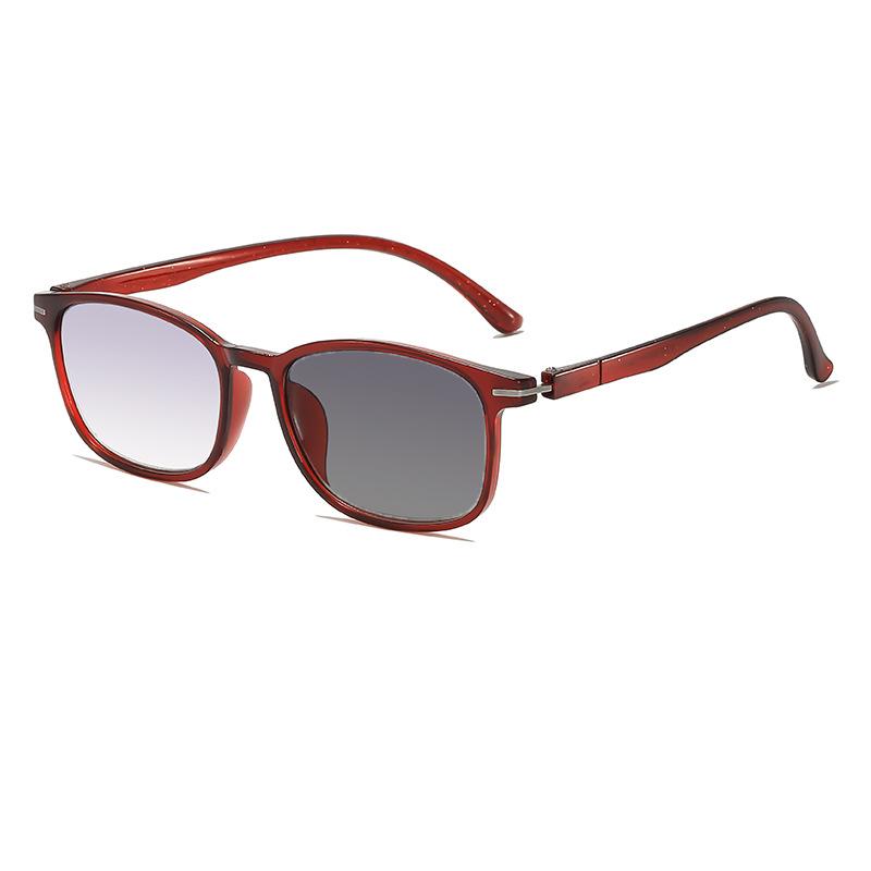 Intelligent Color Changing Far Sight Glasses New Fashion Square Frame Reading Sunglasses Prescription Photochromic Eyeglasses