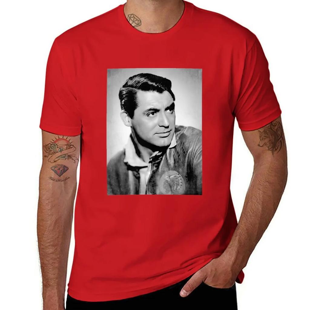 Cary Grant - BW Vintage T-Shirt anime tshirt tops mens designer t shirt