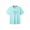 SS22 Breathable Casual Striped Logo Knit T-Shirt Men Tops Ice-Blue Green 152227123-2