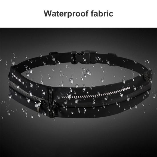 Спортивная поясная сумка с двойными карманами, большой вместимости, многофункциональная, водонепроницаемая, регулируемая сумка для хранения, портативный унисекс держатель для телефона, для бега