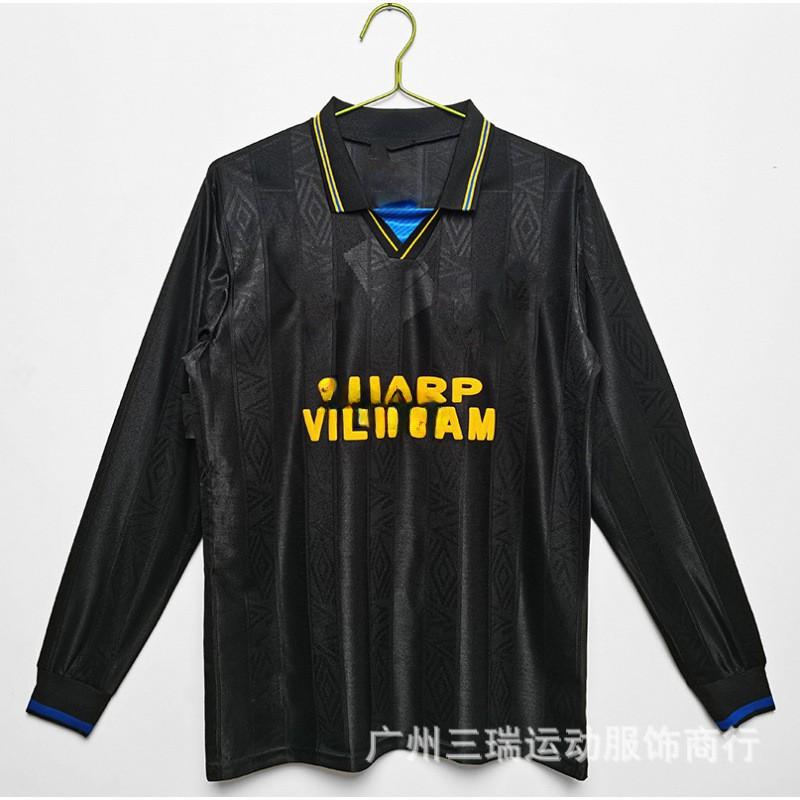 Retro Long Sleeve Football Jersey Men Women Adult Team Sports Training
