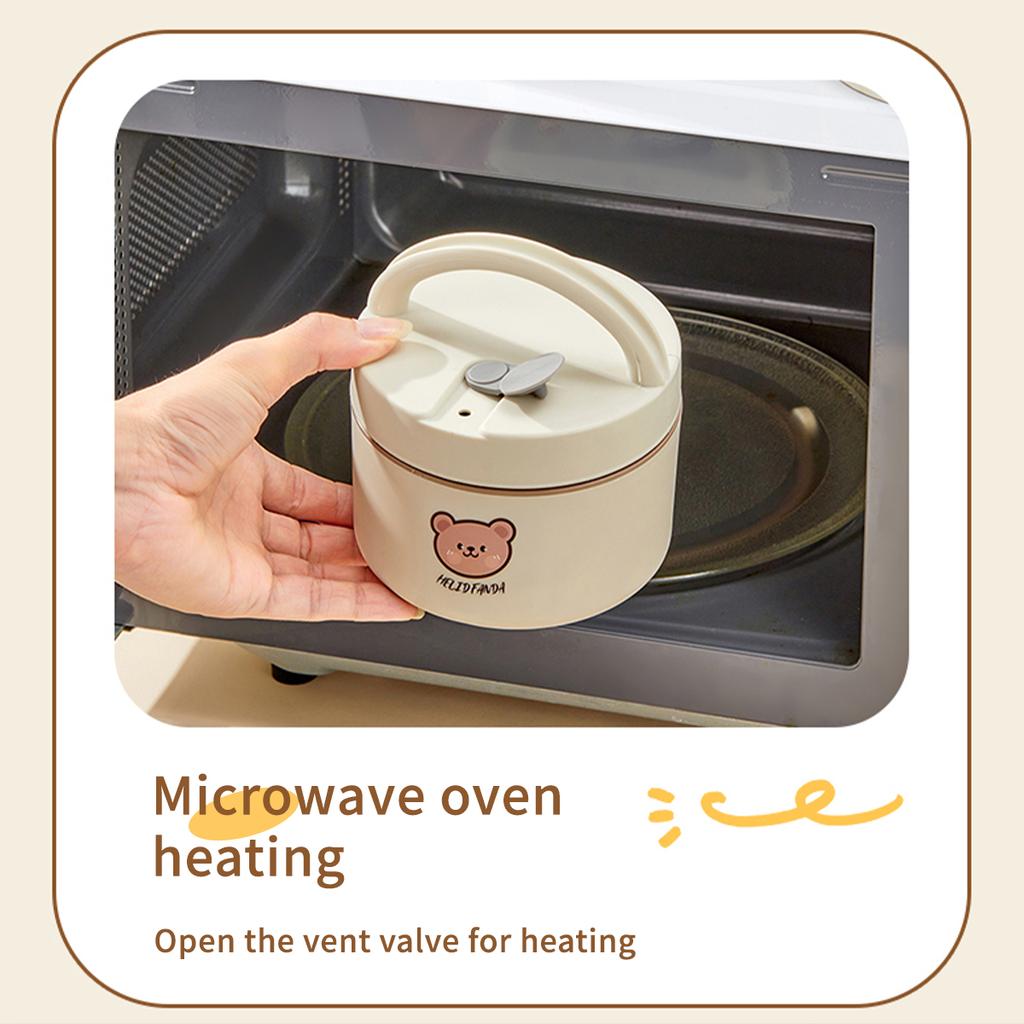 Portable Thermal Bento Lunch Box For Kids Students Microwave Safe Leak-proof 316 Stainless Steel Insulated Lunch Food Container