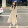 French High-End Ruffled Long Sleeve Dress Women's Autumn Stylish High-Waist Long Dress