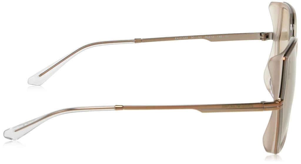 Солнцезащитные очки Emporio Armani EA2142D Опаловое золото Коричневая линза 56 Розовая/Розовая оправа/Свет