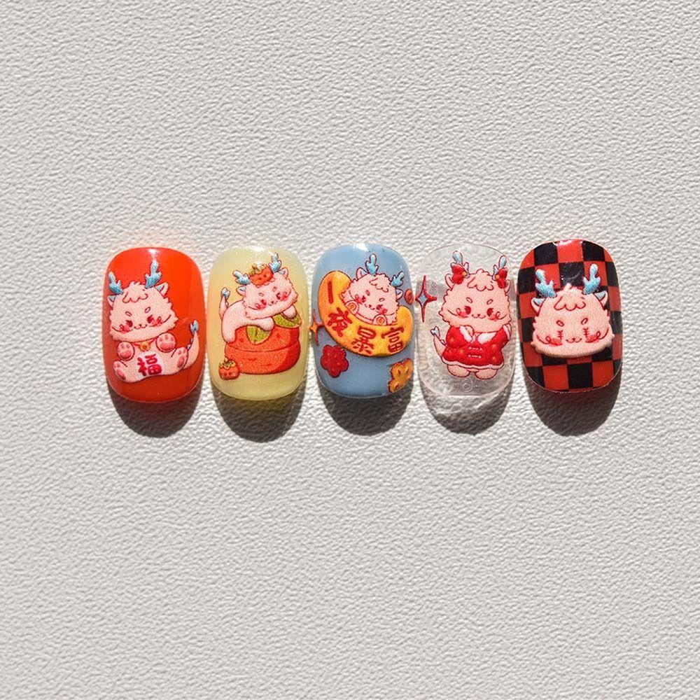 Подвески для ногтей своими руками, наклейки для ногтей с китайским драконом, аксессуары для ногтей, украшения для ногтей с драконом, женские украшения