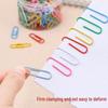 Colorful 28mm Plastic-Coated Paper Clips, 100 Pcs, Office & Book Use