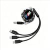 CTCE1 3 - in - 1 Retractable Multi - Charger Cable with Micro USB and Type - C For BMW X1 X2 X3 X5 X4 X6 F20 F10 F07 E70 E46 / Sticke