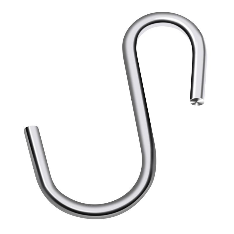 Многофункциональный крючок из холоднокатаной стали в форме буквы S: Идеально подходит для кухни, ванной комнаты или общежития.