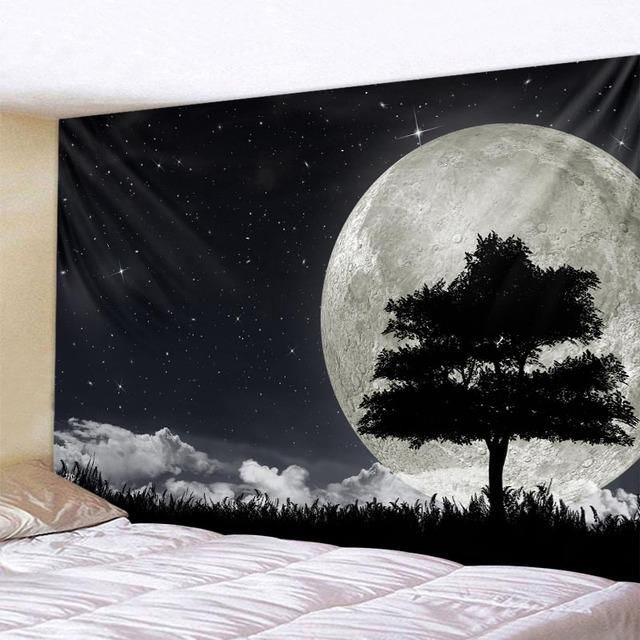 Пейзажная иллюстрация большой гобелен в стиле фэнтези искусство настенный богемный психоделический хиппи домашняя комната фон украшение стены