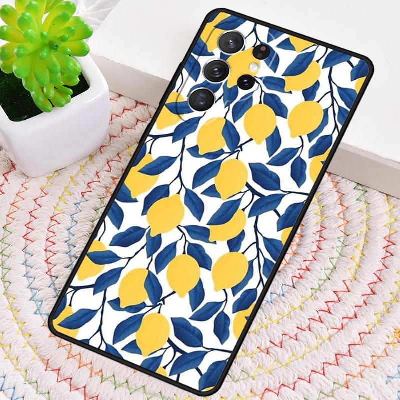 Tropical Summer Fruit Lemon soft TPU Phone Case For Samsung Galaxy note 10 pro S26 S25 S24 S23 S22 Ultra Plus S21 FE S20 Cover