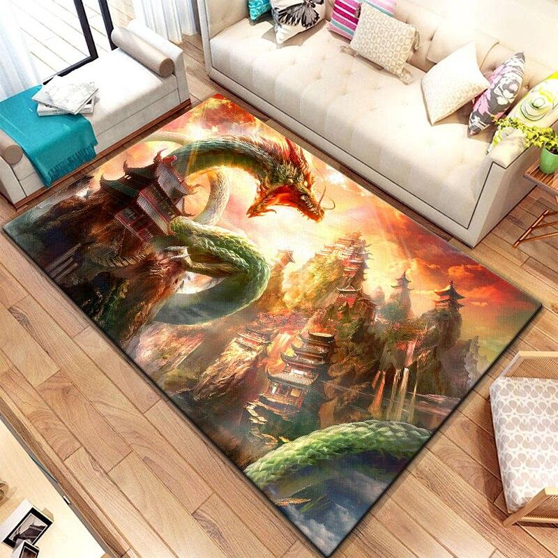 Китайский дракон HD ковер на заказ, домашний декор, коврик для кемпинга, кухонный коврик для туалетной комнаты, коврик для йоги, коврики для гостиной, милый ковер