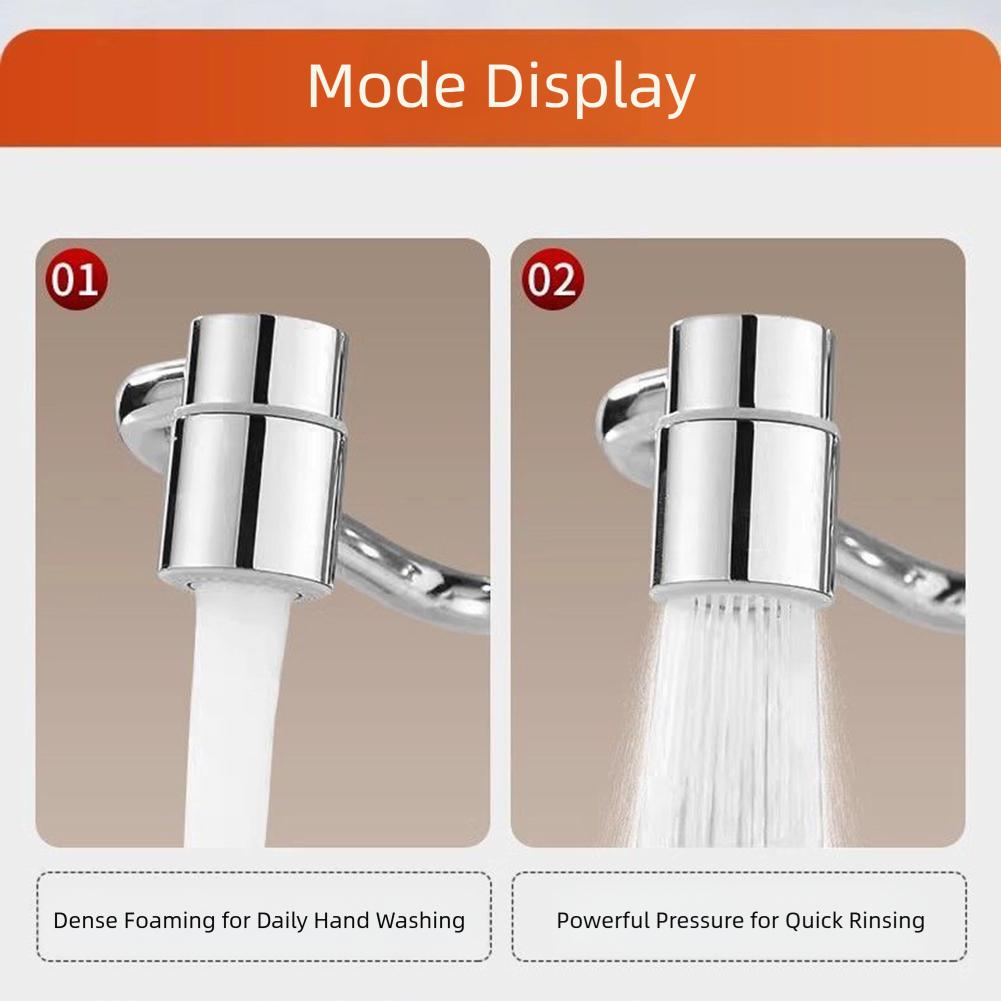 Universal Faucet Extender,1080° Rotating Sink Water Faucet Aerator,Kitchen Tap Washbasin Faucets Bubbler Nozzle Robotic Arm