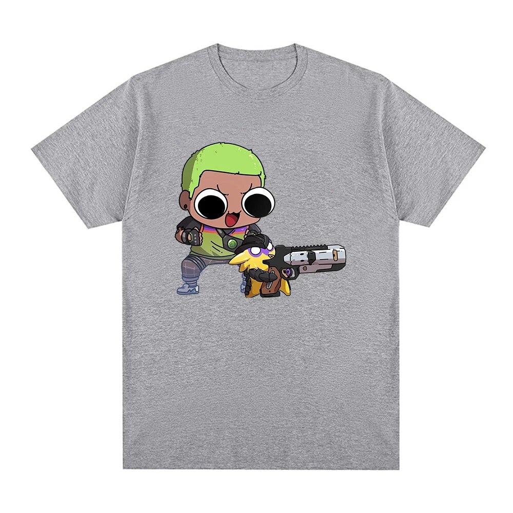 Футболка Valorant Gekko унисекс/женская Harajuku, уличная футболка с рисунком Kawaii, унисекс, эстетическая аниме, хлопковая футболка с рисунком песочного цвета