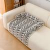 Thick Plush Pet Bed Mat Non-Slip Striped Plush Dog Mat Durable Cat Sleeping Pad  Home Indoor Use