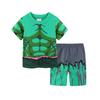 Kids Pajama Sets Cotton Summer Short Sleeve Breathable Soft Boys Girls Sleepwear Loungewear Shorts 2-Piece