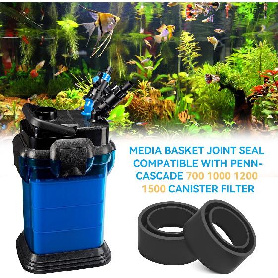 CCF221 Замена уплотнения стыка корзины для media для канистровых фильтров Penn Plax Cascade 700, 1000, 1200, 1500 Запасные части для канистрового фильтра 2 шт.